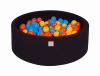Noir Piscine à Balles Jaune/Orange/Bleu H30