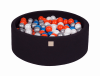 Noir Piscine à Balles Bleu Perle/Blanc Perle/Orange/Argent H30