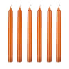 Set de 6 bougies oranges métallique H25
