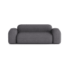 Lineares 2-Sitzer-Sofa aus Stoff, dunkelgrau
