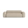 Lineares 3-Sitzer-Sofa aus Stoff, beige
