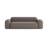 Lineares 3-Sitzer-Sofa aus Stoff, braun