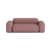 Lineares 2-Sitzer-Sofa aus Stoff, rot
