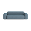 Lineares 3-Sitzer-Sofa aus Stoff, blau