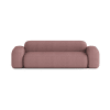 Lineares 3-Sitzer-Sofa aus Stoff, rot