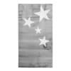 Tapis toucher laineux motifs étoiles gris clair 80x150