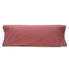 Funda de almohada de algodón percal 45x110 cm rosa oscuro