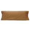 Funda de almohada de algodón percal 45x110 cm marrón claro