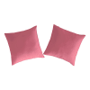 2 Taies d'oreiller en coton 80x80 cm rose foncé