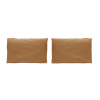 2 Taies d'oreiller en percale de coton 50x75 cm marron