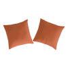 2 Taies d'oreiller en coton 80x80 cm orange foncé