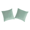 2 Fundas de almohada de algodón 65x65 cm verde agua