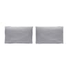 2 Taies d'oreiller en percale de coton 50x75 cm gris