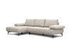 Canapé d'angle gauche 4 places tissu beige