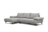 Canapé d'angle gauche 4 places tissu gris clair