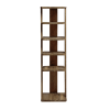 Zapatero de madera con puertas de mimbre marrón envejecido de 100 cm