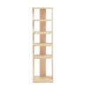 Zapatero de madera con puertas de mimbre beige de 100 cm