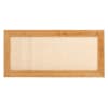 Testa del letto in legno e rafia marrone chiaro, per letto da 135 cm