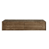 Consola flotante de entrada de madera en color marrón envejecido