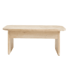 Table basse élévatrice en bois de sapin couleur beige