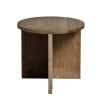 Table d’appoint ronde en bois de sapin couleur marron