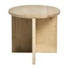 Table d’appoint ronde en bois de sapin couleur naturel