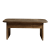Table basse élévatrice en bois de sapin couleur marron vieilli