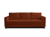 3-Sitzer Sofa mit Bettfunktion aus aus Cord Rostfarben