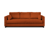 3-Sitzer Sofa mit Bettfunktion aus Samt Rostfarben