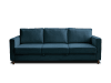 3-Sitzer Sofa mit Bettfunktion aus aus Cord Schieferblau