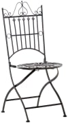Chaise de gardin pliable en métal Bronze