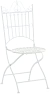 Chaise de gardin pliable en métal Blanc