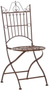 Chaise de gardin pliable en métal Marron antique