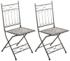 Tavolo rotondo pieghevole effetto granito bianco 150x74cm 7house