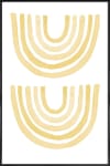 Affiche dans cadre standard (noir) blanc & jaune 30x45