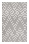 Innen-/Außenteppich, strukturiertes grau-weißes Muster 160x225