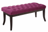 Banquette avec pieds en bois assise en tissu Violet