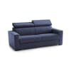 Poltrona da salotto scandinava, comodo divano relax, braccioli, tasca laterale, 4 gambe in acciaio, ufficio, 75 x 81 x 94,5 cm, grigio (blu) | Leroy Merlin