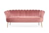 Sofa 3-sitzer aus Samt, rosa