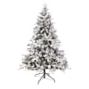 Sapin de Noël enneigé H 150 cm 809 branches vert et blanc