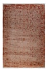 Tapis classique toucher soyeux vintage terracotta à relief 80x150