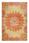 Flacher Teppich, Vintage, orientalisches Muster, orangefarben 110x170
