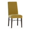 Pack 2 housses de chaise avec dossier extensible moutarde 40 - 55 cm