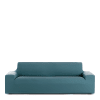 Funda de sofá 4 plazas bielástica verde esmeralda 210 - 240 cm