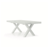Tavolo in legno allungabile con finitura bianco 180-280x100 cm