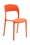 Set da 4 sedie in polipropilene arancioni