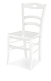 Set di 2 sedie in legno bianche