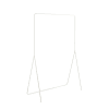 Kleiderständer minimalistisch aus Metall, weiß, 150x100x45cm