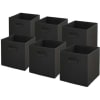 6er Set faltbare Aufbewahrungsboxen aus Vliesstoff, schwarz,31x31x31cm