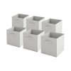 Dayard Cestini In Tessuto Pieghevoli 28x28x20 Cm Grigio – Organizer Per Scaffali E Armadi, 16 Litri, Con Maniglia